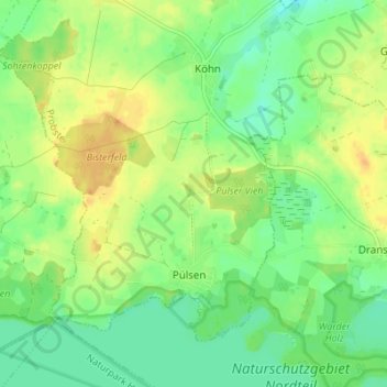 Mappa topografica Selkenrade, altitudine, rilievo
