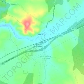 Mappa topografica La Estación, altitudine, rilievo