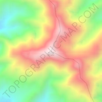 Mappa topografica Cerro El Mirrador, altitudine, rilievo