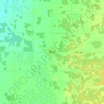 Mappa topografica Vita, altitudine, rilievo
