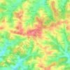 Mappa topografica Wald bei Winhöring, altitudine, rilievo