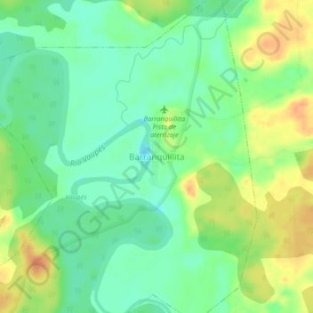 Mappa topografica Barranquillita, altitudine, rilievo