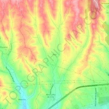 Mappa topografica Paul, altitudine, rilievo