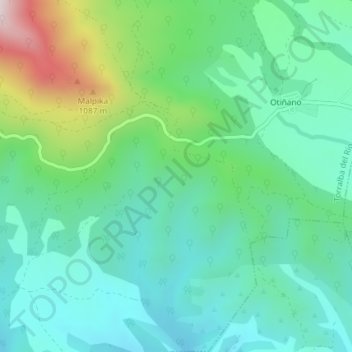 Mappa topografica Sanabria, altitudine, rilievo