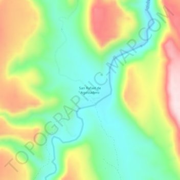 Mappa topografica San Rafael de Agostadero, altitudine, rilievo