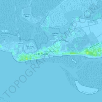 Mappa topografica Città Giardino, altitudine, rilievo