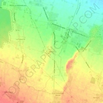 Mappa topografica Marano, altitudine, rilievo