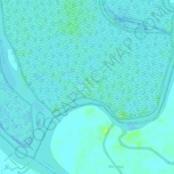 Mappa topografica La Palma, altitudine, rilievo
