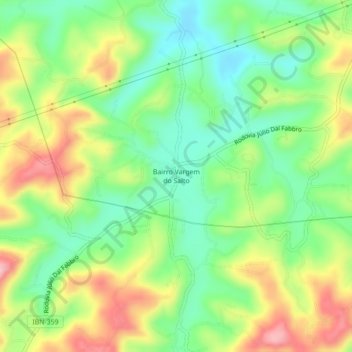 Mappa topografica Bairro Vargem do Salto, altitudine, rilievo