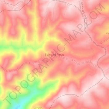 Mappa topografica Soledad Peras, altitudine, rilievo