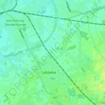 Mappa topografica Duivekeet, altitudine, rilievo