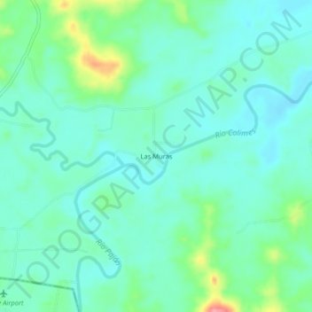Mappa topografica Las Muras, altitudine, rilievo