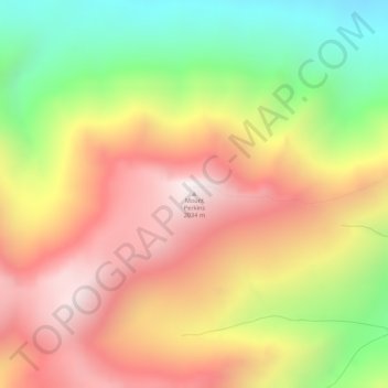 Mappa topografica Mount Perkins, altitudine, rilievo