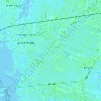 Mappa topografica Wildpad, altitudine, rilievo