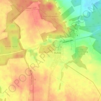 Mappa topografica Kirschberg, altitudine, rilievo