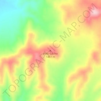 Mappa topografica Palo Gacho, altitudine, rilievo