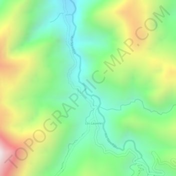 Mappa topografica Quebrada del Oro, altitudine, rilievo
