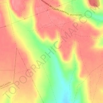 Mappa topografica Chano de la Encina, altitudine, rilievo
