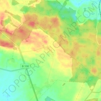 Mappa topografica Panschenhagen, altitudine, rilievo