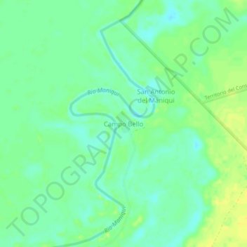 Mappa topografica Campo Bello, altitudine, rilievo