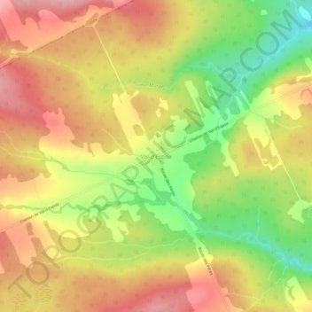 Mappa topografica Val-d'Espoir, altitudine, rilievo
