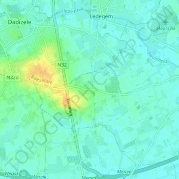 Mappa topografica Kezelberg, altitudine, rilievo
