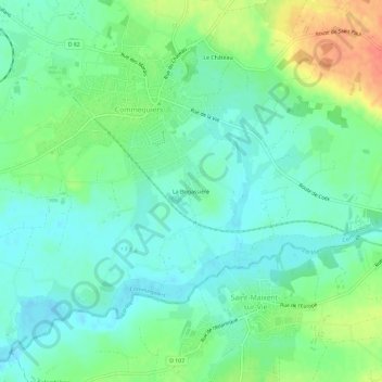 Mappa topografica La Brigassière, altitudine, rilievo