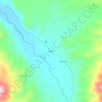 Mappa topografica Amalia, altitudine, rilievo