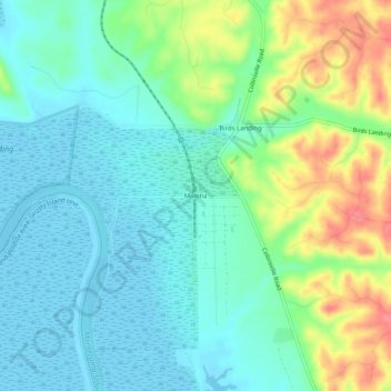 Mappa topografica Molena, altitudine, rilievo