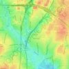 Mappa topografica Bouchard, altitudine, rilievo