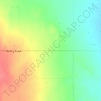 Mappa topografica Wonder Valley, altitudine, rilievo