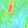 Mappa topografica Les Vanels, altitudine, rilievo
