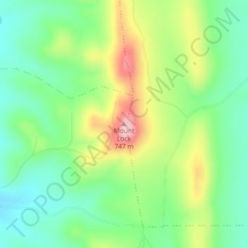 Mappa topografica Mount Lock, altitudine, rilievo
