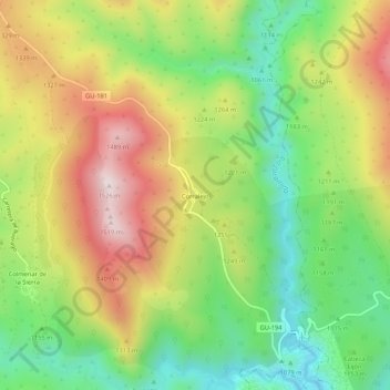 Mappa topografica Corralejo, altitudine, rilievo
