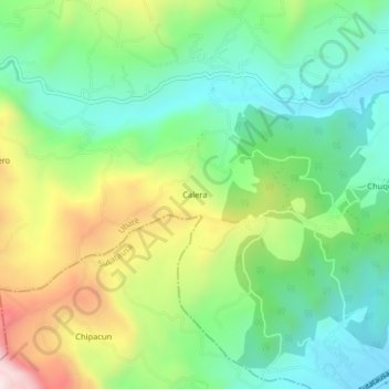 Mappa topografica Calera, altitudine, rilievo