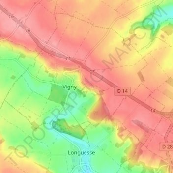 Mappa topografica La Gaudière, altitudine, rilievo