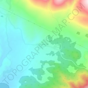 Mappa topografica Gürçamlar, altitudine, rilievo