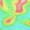 Mappa topografica Bwlch, altitudine, rilievo