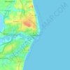 Mappa topografica Lowestoft, altitudine, rilievo