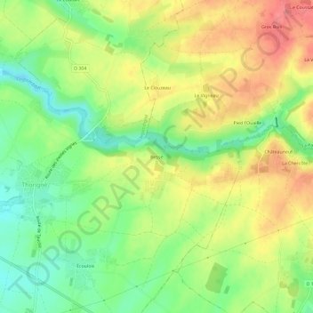 Mappa topografica Besse, altitudine, rilievo