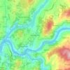 Mappa topografica Alpendurada, altitudine, rilievo