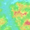 Mappa topografica Bangué, altitudine, rilievo