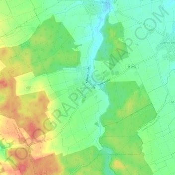 Mappa topografica Autenried, altitudine, rilievo