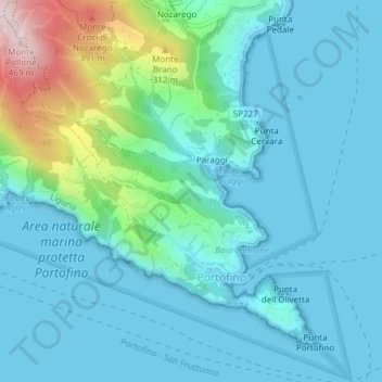Mappa topografica Niasca, altitudine, rilievo