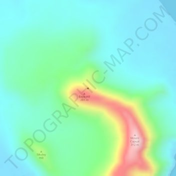 Mappa topografica Capual, altitudine, rilievo