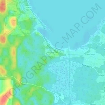 Mappa topografica La Broustasse, altitudine, rilievo