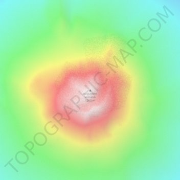 Mappa topografica Augustine Volcano, altitudine, rilievo
