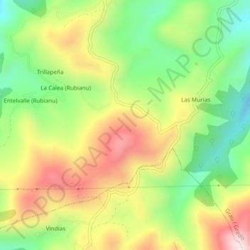 Mappa topografica Carrilancha, altitudine, rilievo