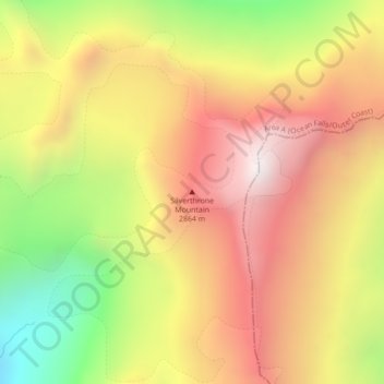 Mappa topografica Silverthrone Mountain, altitudine, rilievo