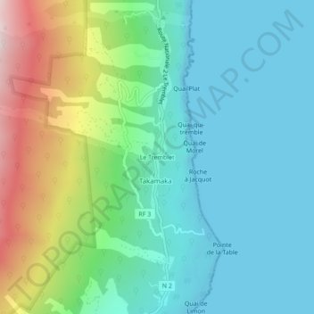 Mappa topografica Le Tremblet, altitudine, rilievo